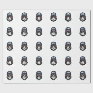 Vintage USA Gorilla Sunglasses Patriotic Shirt Des Wrapping Paper
