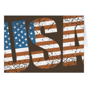 Vintage USA Letters with The American Flag