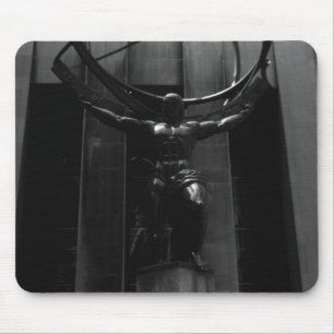 Vintage USA New York rockefeller Atlas statue Case Mouse Pad