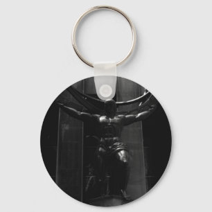 Vintage USA New York rockefeller Atlas statue Key Ring