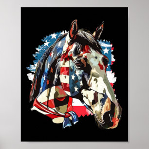 Vintage Usa Patriotic American Flag 4th Of July Ho Poster