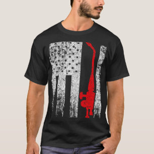Vintage USA Red White Welder American Flag T-Shirt