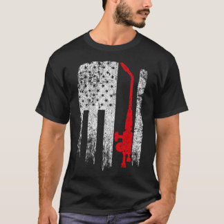 Vintage USA Red White Welder American Flag T-Shirt