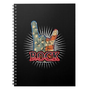 Vintage USA Rock - Band Concert Poster 70s 80s Notebook