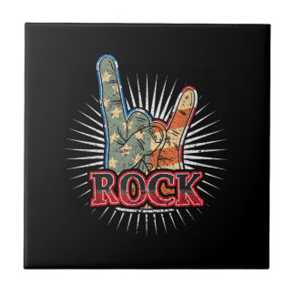 Vintage USA Rock - Band Concert Poster 70s 80s Tile