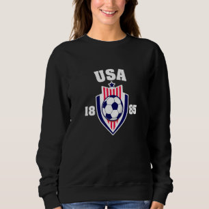 Vintage USA Soccer 1885 American Flag Football 1 Sweatshirt
