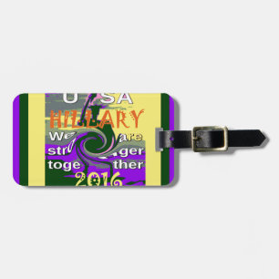 Vintage USA Stronger Together Abstract Art Print Luggage Tag