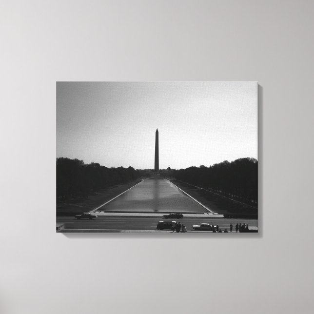 Vintage USA Washington Monument Canvas Print (Front)
