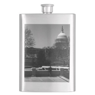 Vintage USA Washington The Capitol street Hip Flask