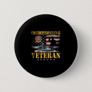 Vintage Uss Independence Cv-62 Aircraft Carrier Fl 6 Cm Round Badge