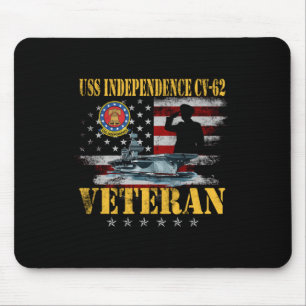 Vintage Uss Independence Cv-62 Aircraft Carrier Fl Mouse Pad