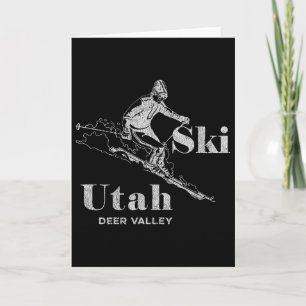 Vintage Utah Deer Valley Skiing Tee Card