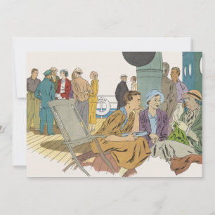 Vintage Vacation Cruise Ship Passengers Invitation