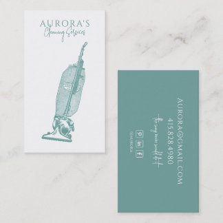 Vintage Vacuum House Cleaning Maid Business Card