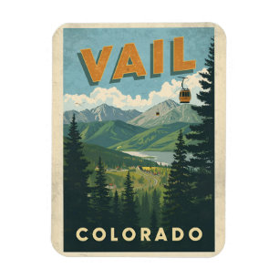 vintage Vail colorado outdoor cable car souvenirs  Magnet