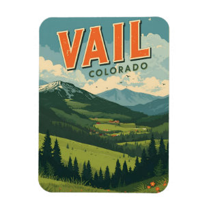 vintage Vail colorado outdoor summer souvenirs  Magnet