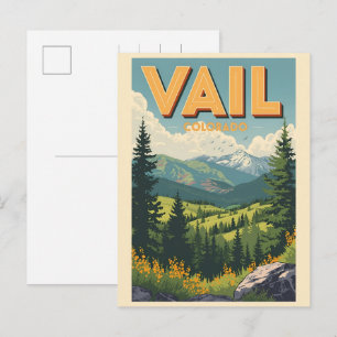 vintage Vail colorado outdoor summer souvenirs  Postcard