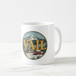 vintage Vail colorado outdoor winter snow ski Coffee Mug