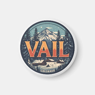 vintage Vail colorado outdoor winter snow ski  Magnet