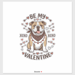 Vintage Valentine Bulldog XOXO Shirt Design_1