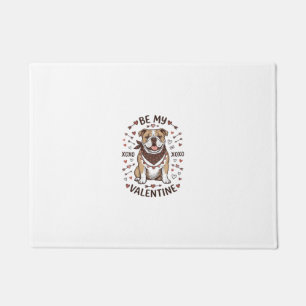 Vintage Valentine Bulldog XOXO Shirt Design_1 Doormat