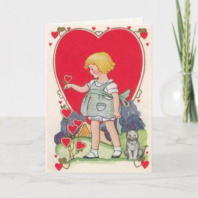 Vintage Valentine Card for Kids (Front)