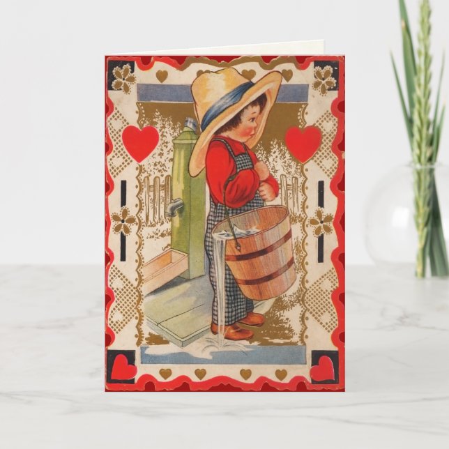 Vintage Valentine Card for Kids (Front)