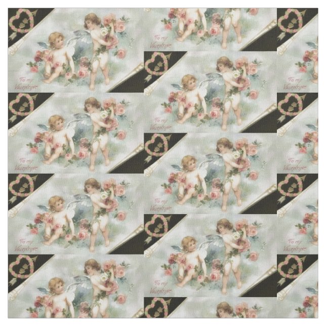 Vintage Valentine Cherubs Fabric (Swatch)