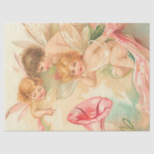 Vintage valentine cupid angel 1 tissue paper