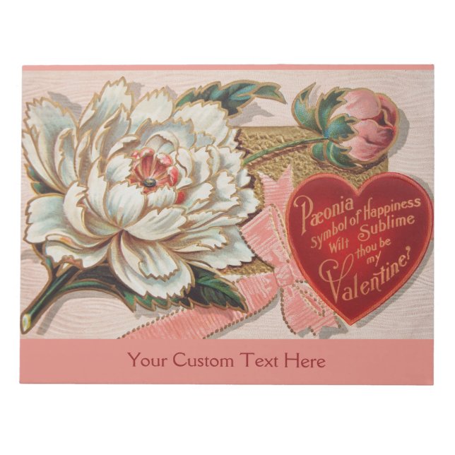 Vintage Valentine custom notepads (Front)