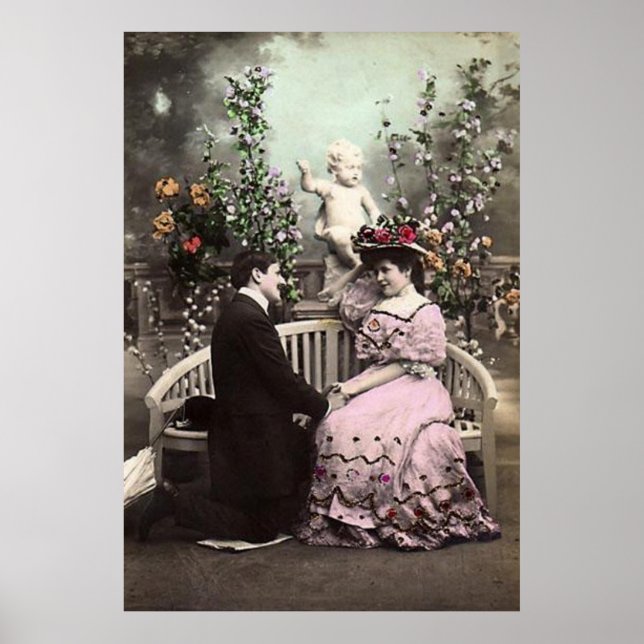 Vintage Valentine Date Poster (Front)