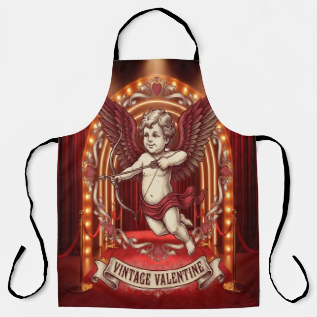 Vintage Valentine Day  Apron (Front)