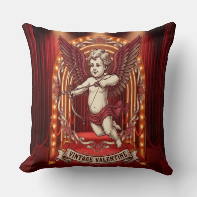 Vintage Valentine Day  Cushion (Front)