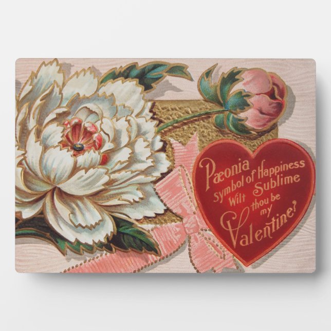 Vintage Valentine desk plaque (Front)