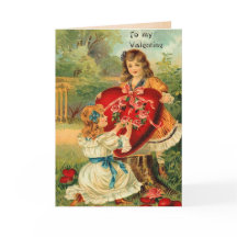 Vintage Valentine Friends Card