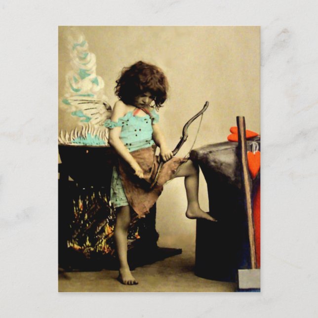 Vintage Valentine Holiday Postcard (Front)