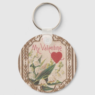 Vintage Valentine Key Ring