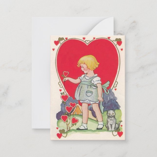 Vintage Valentine Kid Cards (Front)
