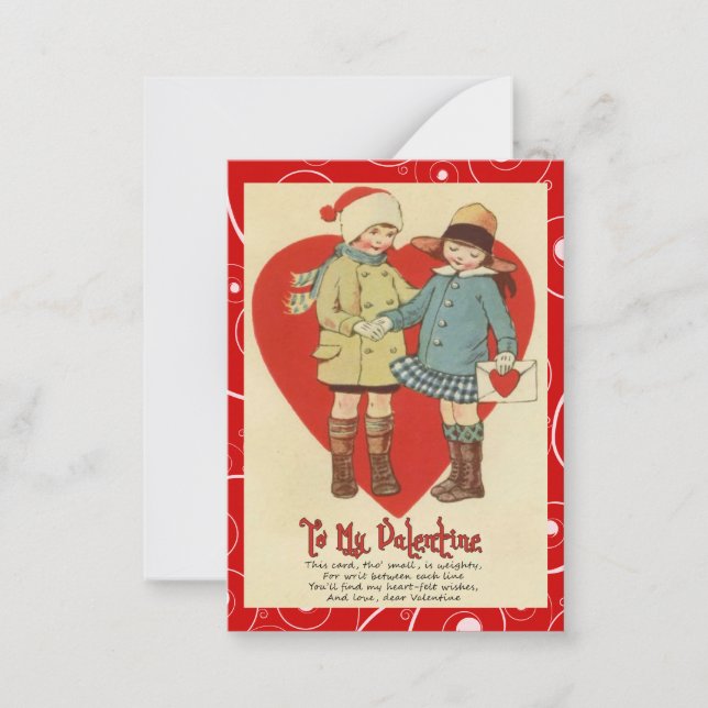Vintage Valentine Kid Cards (Front)