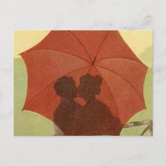 Vintage Valentine Kiss ! Holiday Postcard