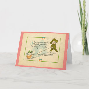 Vintage Valentine - Military - Will You Be MIne?, Holiday Card