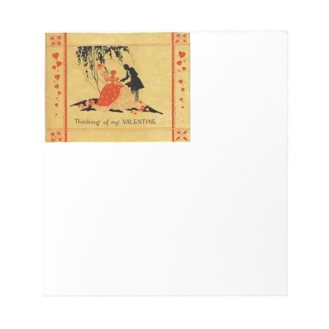 Vintage Valentine Notepad (Front)