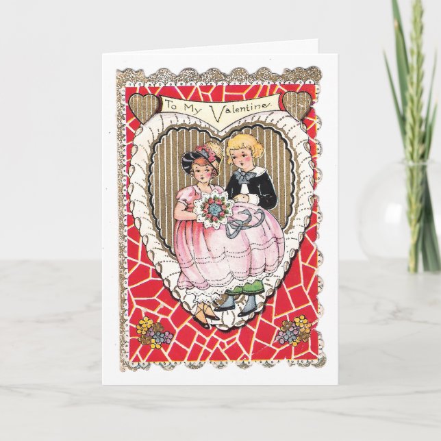 Vintage Valentine Picture Holiday Card (Front)
