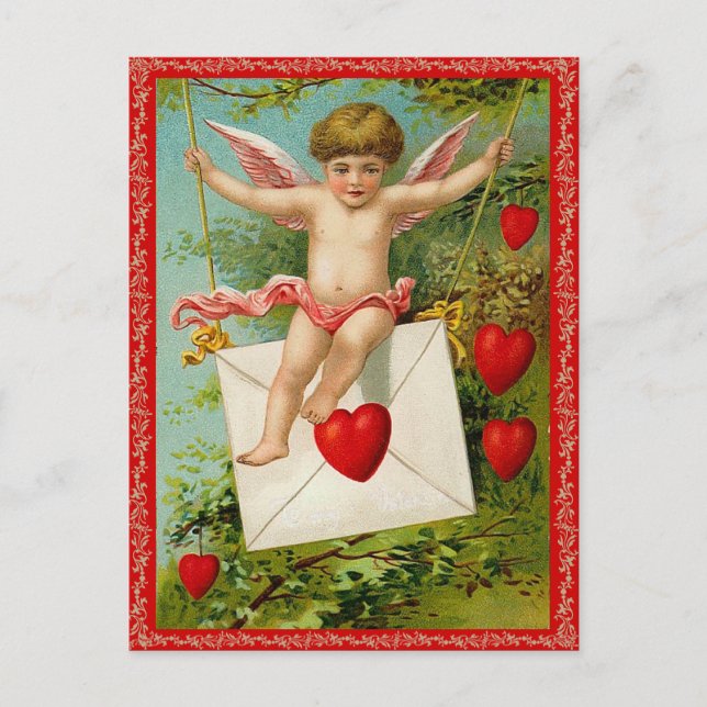Vintage Valentine Postcard (Front)