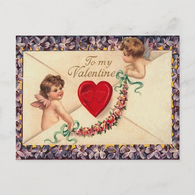 Vintage Valentine Postcard (Front)