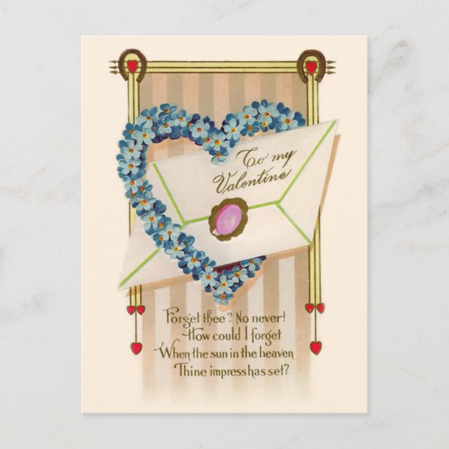 Vintage Valentine Postcard (Front)