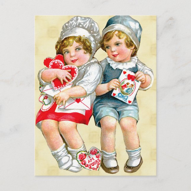 Vintage Valentine  Postcard (Front)