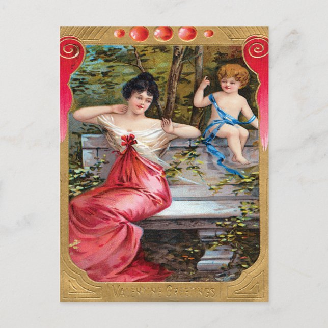 Vintage Valentine Postcard (Front)