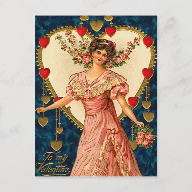 Vintage Valentine Postcard (Front)