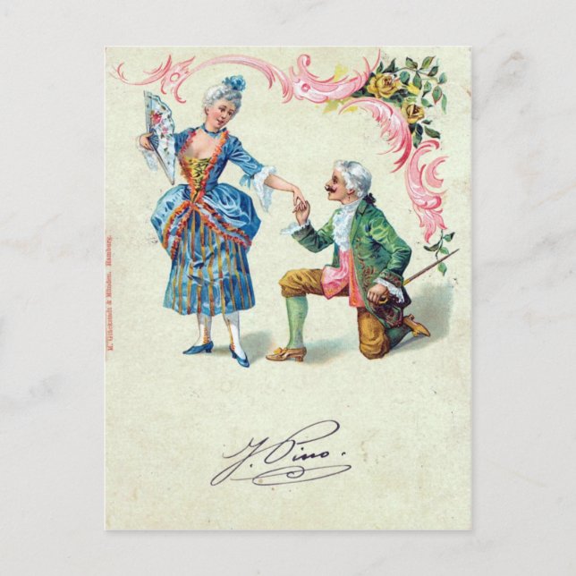 Vintage Valentine Postcard (Front)